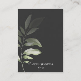 Modern vattenfärg Greenery Minimal Grått Visitkort