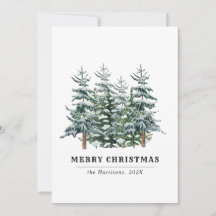 Modern Vattenfärg Julgran Icke Foto