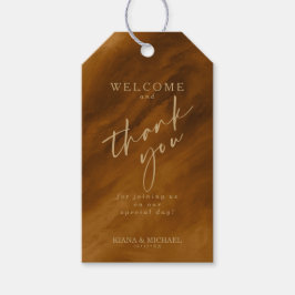 Modern vattenfärg Lägg till meddelande Guld ID816 Presentetikett