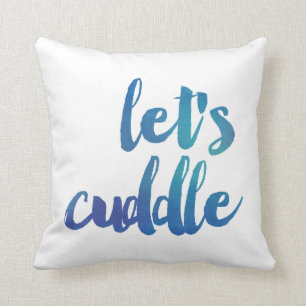 Modern vattenfärg Låt oss Tröga dekorativ fyllning Kudde