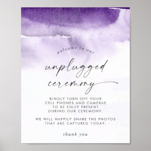 Modern vattenfärg Lila Ceremony-signatur utan nä Poster