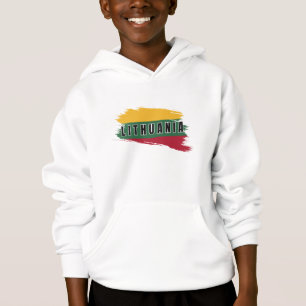Modern vattenfärg Litauen Flagga Lietuva Souvenir T Shirt