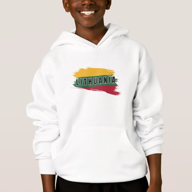 Modern vattenfärg Litauen Flagga Lietuva Souvenir T Shirt (Framsida)