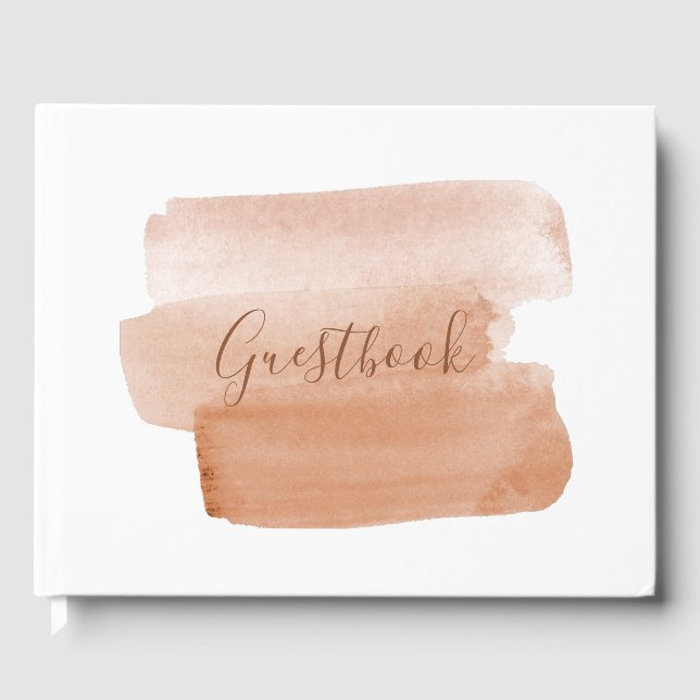 Modern vattenfärg penseldrag Minimalistisk Gästböcker (Framsida)
