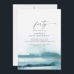 Modern vattenfärg | Teal 40:e födelsedagen Party Inbjudningar<br><div class="desc">Denna moderna inbjudan till teal för 40-årsdag är perfekt för en födelsedagsfest för snyggtens contemporary. Den minimalistiska,  klassiska och elegant designsamlingen har enkla penseldrag för vatten färg i söt juveltoner.</div>