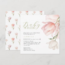 Modern vattenfärg Tulip Baby Shower