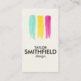Modern vattenfärg visitkort