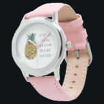 Modern vattenfärgsananas och positiv nyansot armbandsur<br><div class="desc">Modern vattenfärgsananas och positiv nyansot</div>