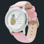 Modern vattenfärgsananas och positiv nyansot armbandsur<br><div class="desc">Modern vattenfärgsananas och positiv nyansot</div>