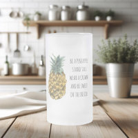 Modern vattenfärgsananas och positiv nyansot