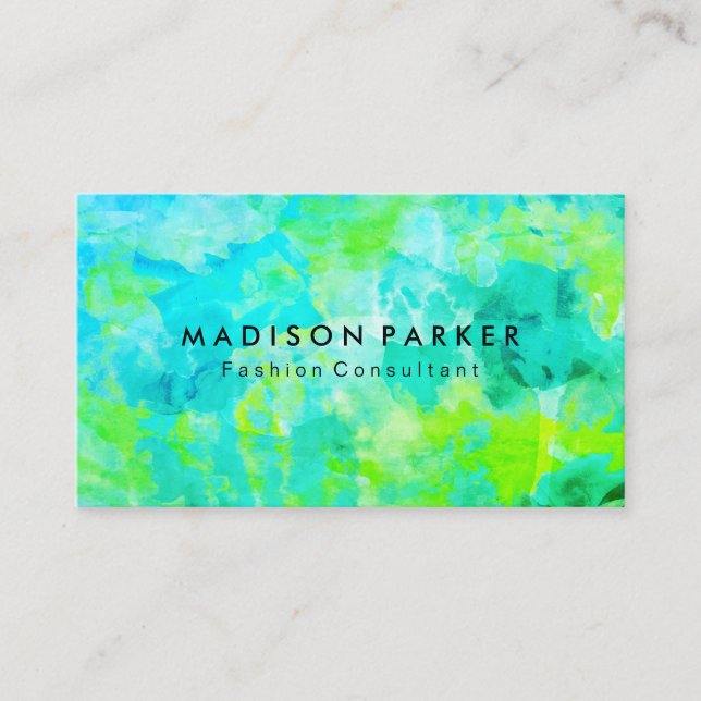 Modern vattenfärgsbakgrund visitkort (Framsida)