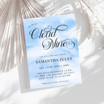 Modern vattenfärgsblått molnnigt babyskor