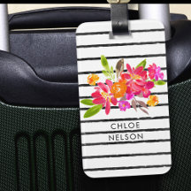Modern vattenfärgsBlommigt och Rand-Personlig
