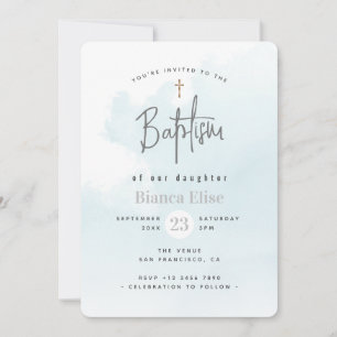 Modern vattenfärgsbuss inbjudningar