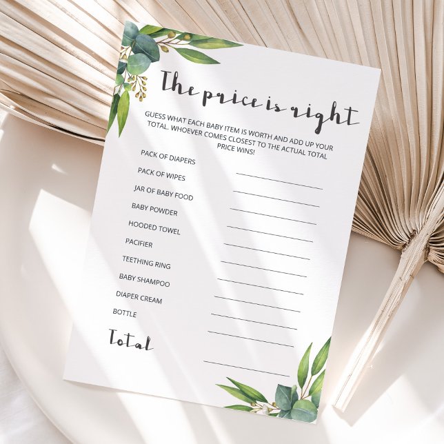 Modern vattenfärgseukalyptus Pris är Höger (Skapare uppladdad)