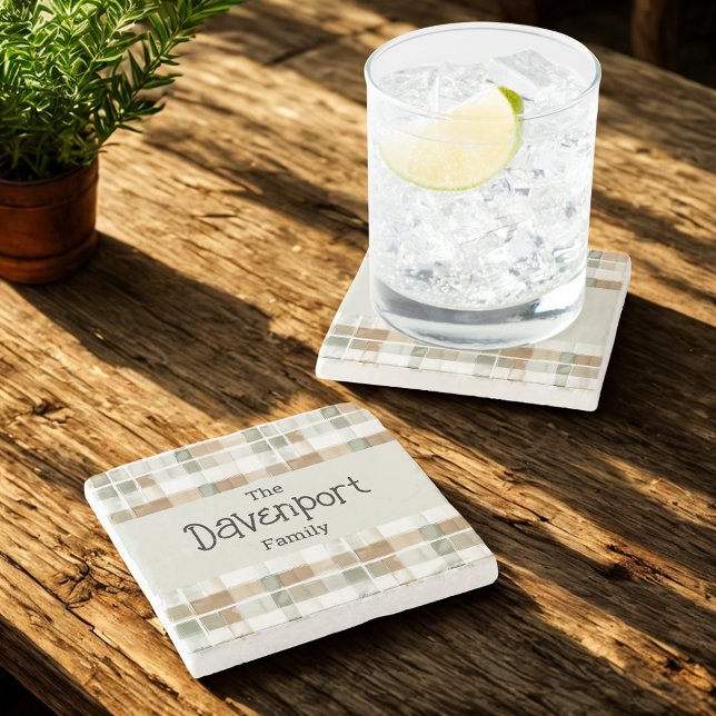 Modern vattenfärgsfallsfamilj Namn Stenunderlägg (Skapare uppladdad)