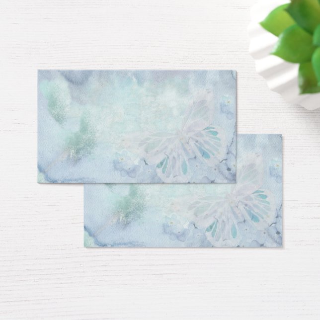 Modern vattenfärgsfjäril visitkort (Skivbord)