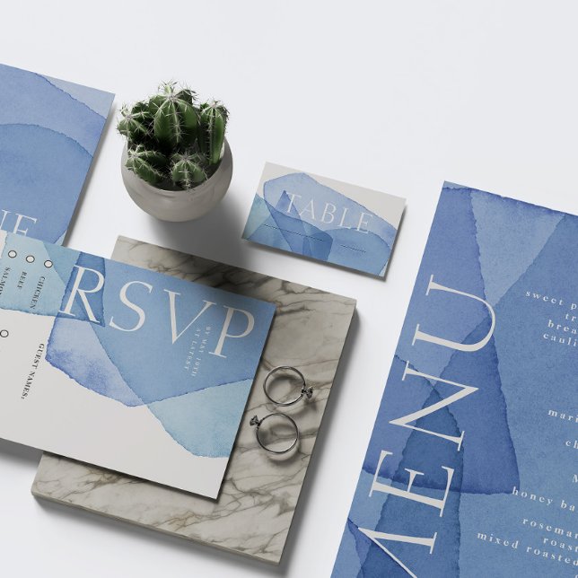 Modern vattenfärgsform Bröllop-monteringskort Placeringskort (Skapare uppladdad)