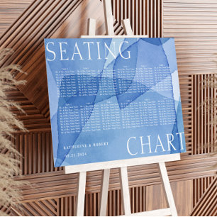 Modern vattenfärgsform Bröllop-sätesdiagram Poster