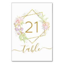 Modern vattenfärgsfoto bordsnummer