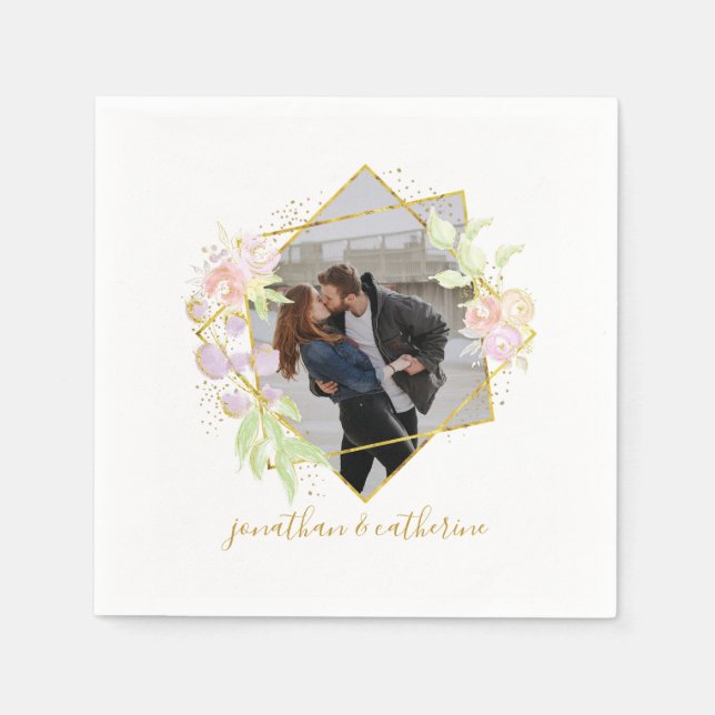 Modern vattenfärgsfoto pappersservett (Framsidan)