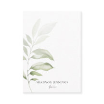 Modern vattenfärgsgrön minimal vit verksamhet