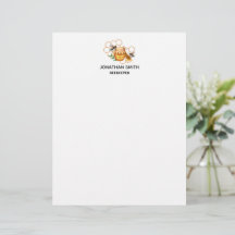 Modern vattenfärgshoneycombi med bin