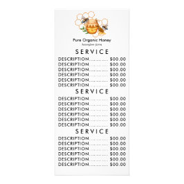 Modern vattenfärgshoneycombi med bin reklamkort