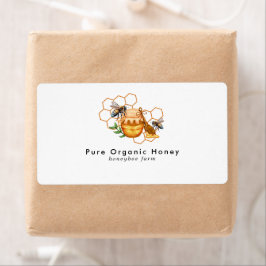Modern vattenfärgshoneycombi med bin Return Fraktsedel