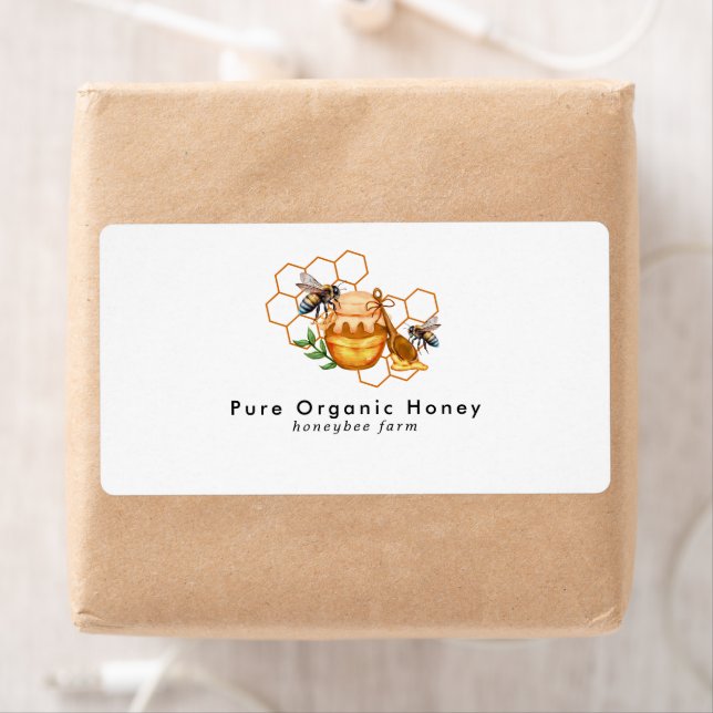 Modern vattenfärgshoneycombi med bin Return Fraktsedel (Insitu)