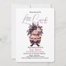 Modern vattenfärgskupkaka, babydusch3