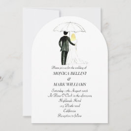 Modern vattenfärgsminimalistisk Bröllop Inbjudningar