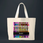 Modern vattenfärgspalett i färg jumbo tygkasse<br><div class="desc">Den moderna vattenfärgen färg-palettartist Large Tote Bag. Du kan lägga till ditt eget namn för att anpassa. Snygg väska för alla dina konstföremål.</div>