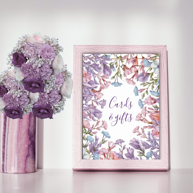 Modern vattenfärgspastel lila rosa wildblomma #2 poster (Skapare uppladdad)