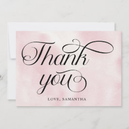 Modern vattenfärgsprogram Rosa Cloud Nine Baby Sho Tack Kort