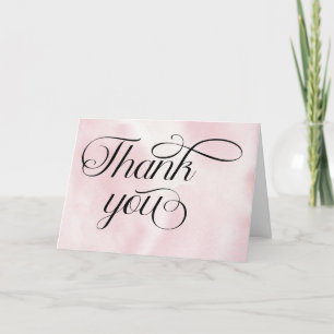 Modern vattenfärgsprogram Rosa Cloud Nine Baby Sho Tack Kort