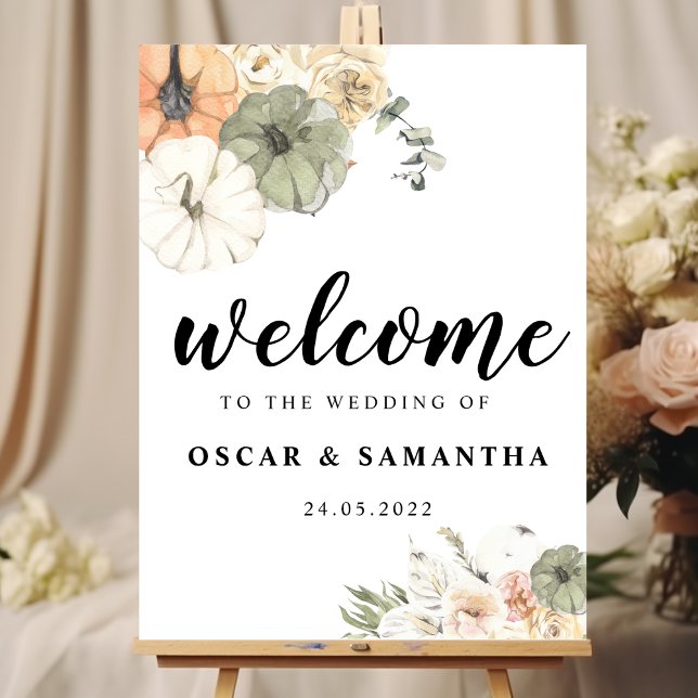 Modern vattenfärgspumpor och blommor poster (Skapare uppladdad)