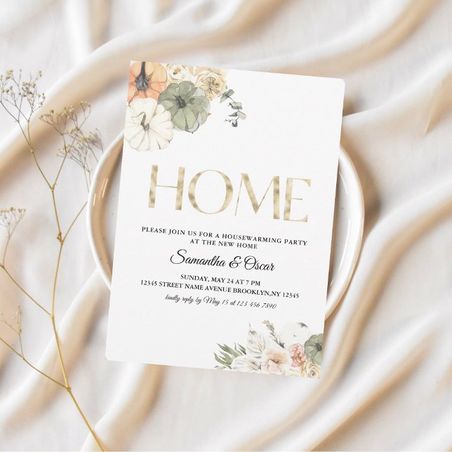 Modern vattenfärgspumpor och blommor spara datumet (Skapare uppladdad)