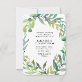 Modern vattenfärgssememaljering tack kort