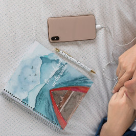 Modern vattenfärgstyp Se World Quote Anteckningsbok