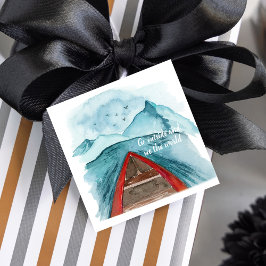 Modern vattenfärgstyp Se World Quote Gåvor Etiketter