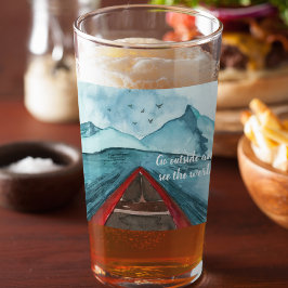 Modern vattenfärgstyp Se World Quote Glaskopp