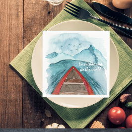 Modern vattenfärgstyp Se World Quote Pappersservett