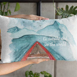 Modern vattenfärgstyp Se World Quote Prydnadskudde