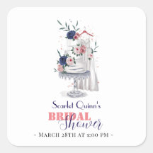 Modern vattenfärgsvit bröllop-godis med tårta