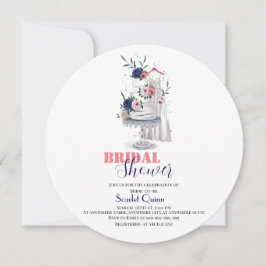 Modern vattenfärgsvit bröllopsklänning med cake2 spara datumet