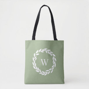 Modern växthus monogrammed Tote Bag Tygkasse