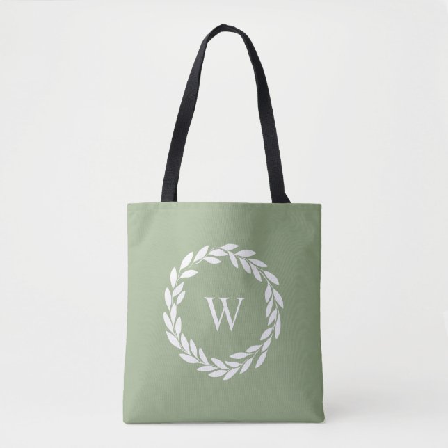 Modern växthus monogrammed Tote Bag Tygkasse (Framsida)