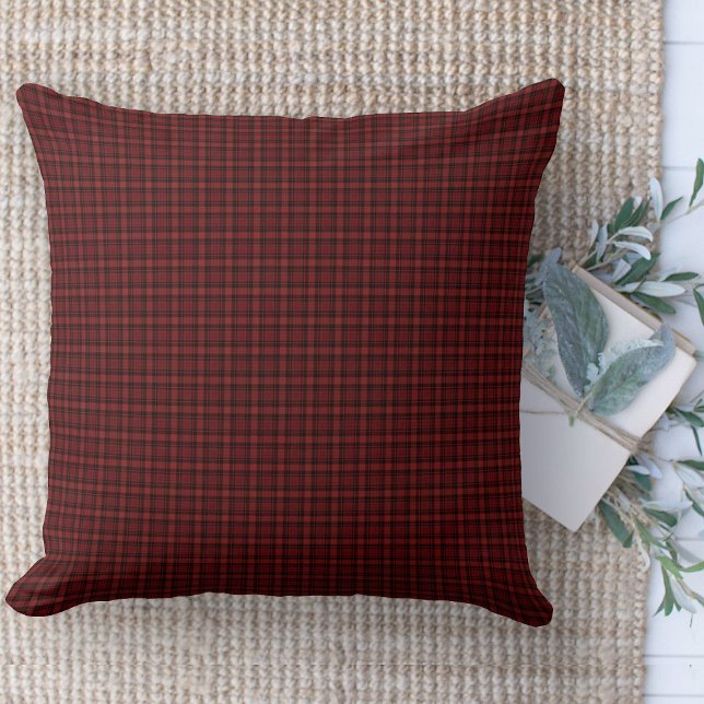Modern växthus Red and Black Play-soffa Kudde (Modern farmhouse throw pillow red and black window pane plaid couch pillow )