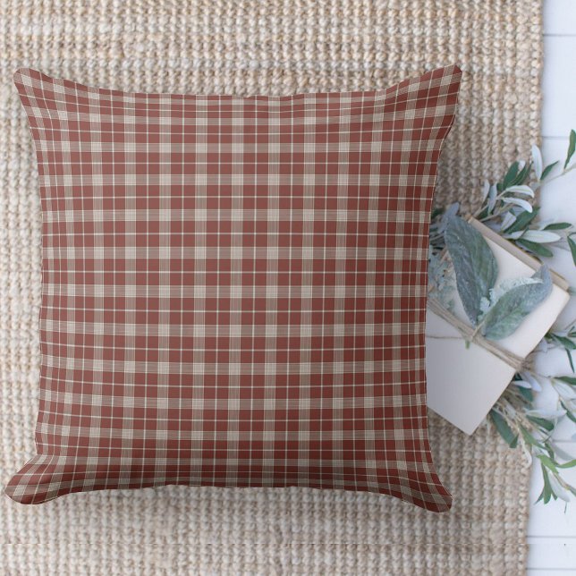 Modern växthus Red and White Play Couch Kudde (Modern farmhouse throw pillow red and white window pane plaid couch pillow )